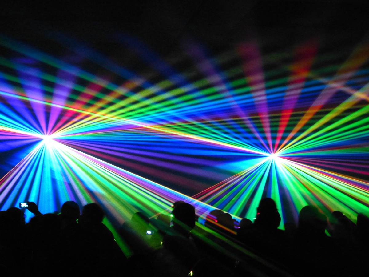 Laserová svetelná show na podujatí